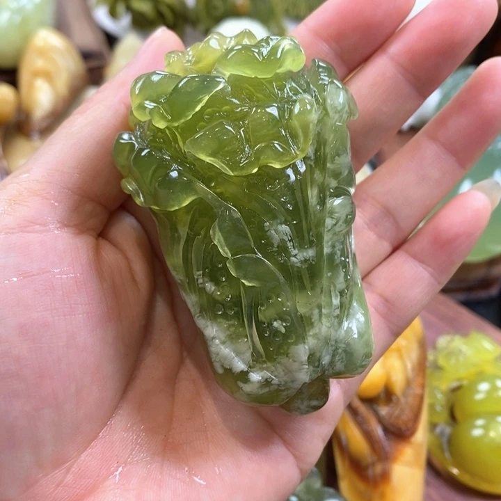 未镶嵌蛇纹石玉手把