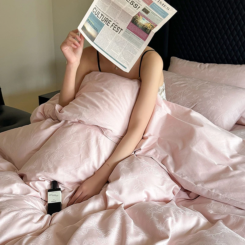 【芝芝】全棉新疆长绒棉轻奢款水洗提花四件套