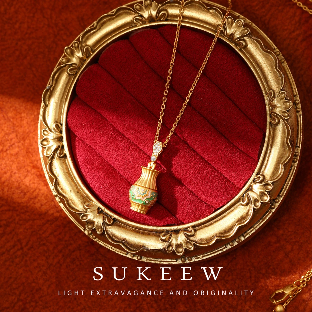 SUKEEW/酥可 镀k金【瓶生万象】复古花瓶优雅气质项链392213