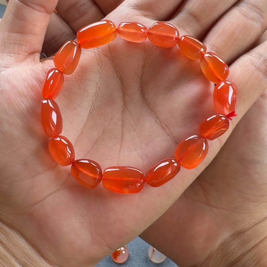 南红玛瑙未镶嵌随行单圈10+