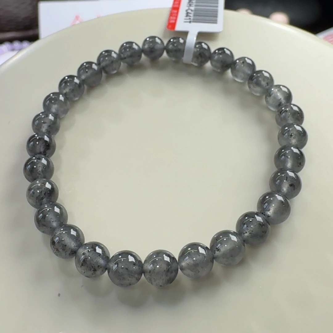 翡翠未镶嵌手链高冰乌鸡单圈卡6mm