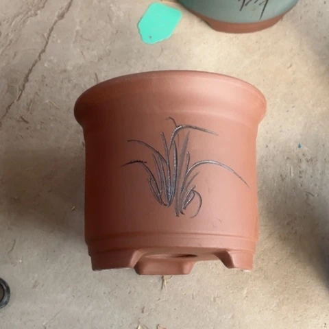 紫砂花盆60-3。19.5-16.5