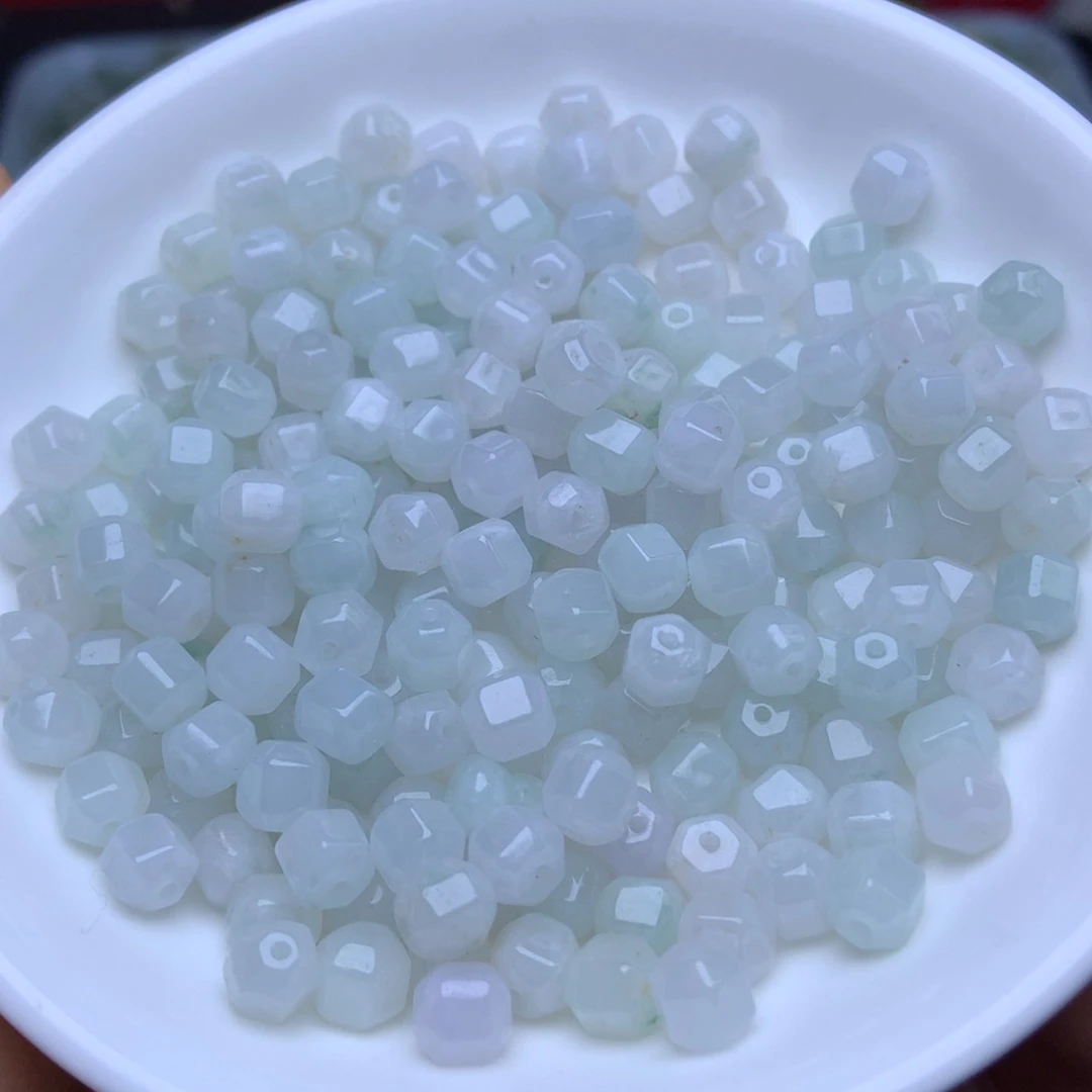 未镶嵌手链翡翠卡6六棱珠30个