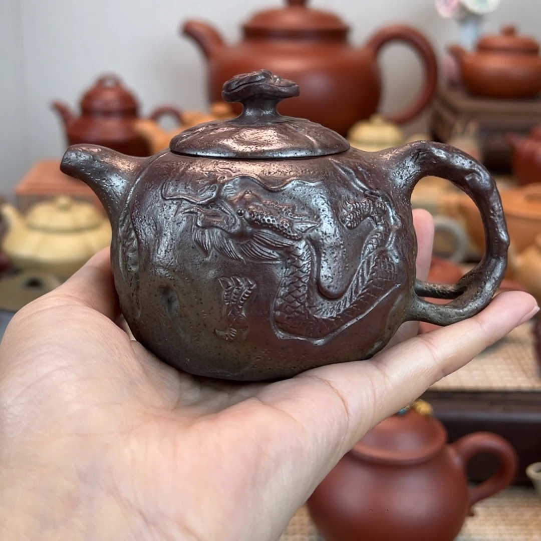 茶壶紫砂9**9供春壶柴烧