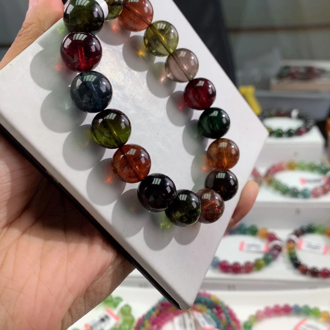碧玺手链未镶嵌    13mm。