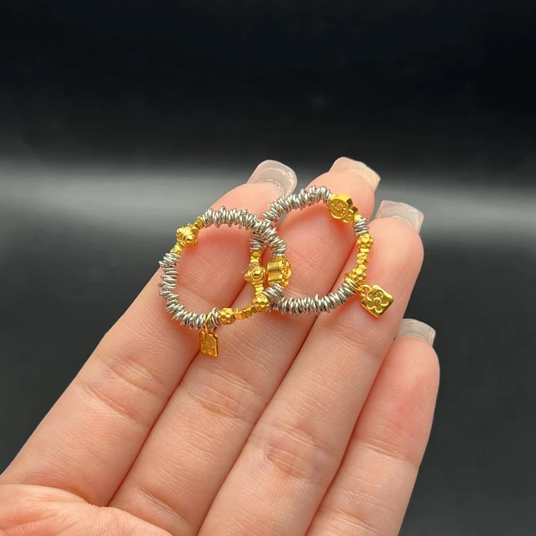 925银戒指 【北野珠宝】S925银碎银戒指-B44H-234多样性发一