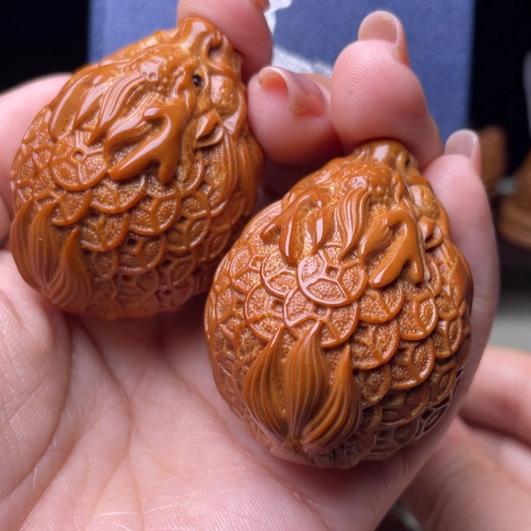 吊坠橄榄核金币龙龟手球3.5