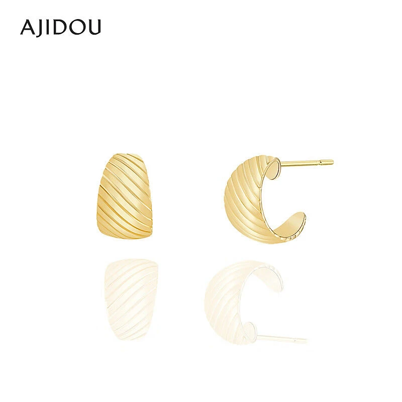 合金耳饰 AJIDOU阿吉豆女款耳饰时尚潮流耳环复古优雅耳圈【ZYQ】