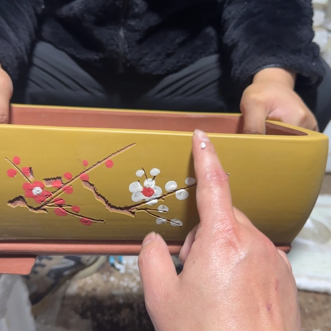 紫砂花盆口径35 25高度13