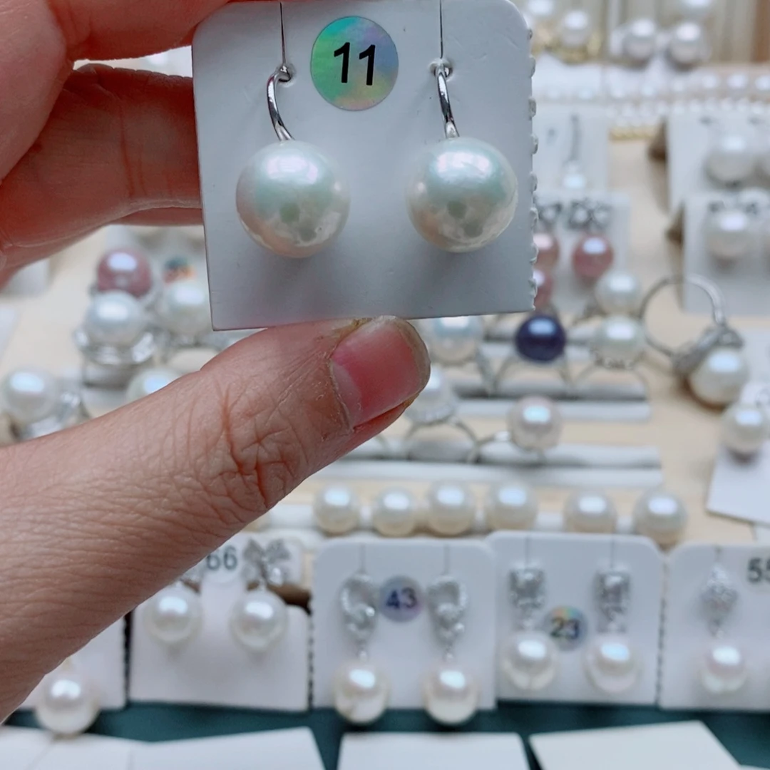 银S925镶嵌淡水珍珠颈饰