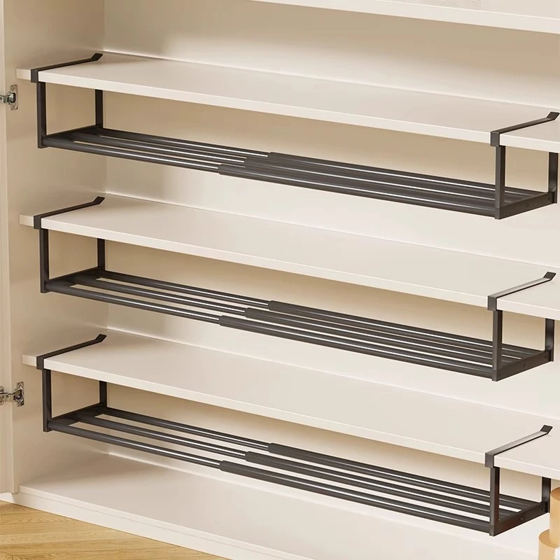 鞋架家用可伸缩鞋柜分层隔板鞋托下挂篮易安装置物架整理鞋子托架