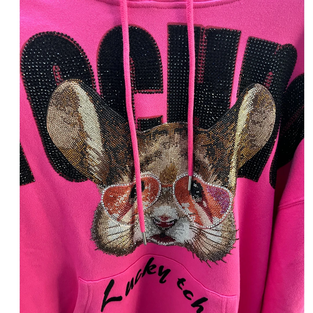 时尚潮流休闲可爱鼠粉色卫衣T21112B6049