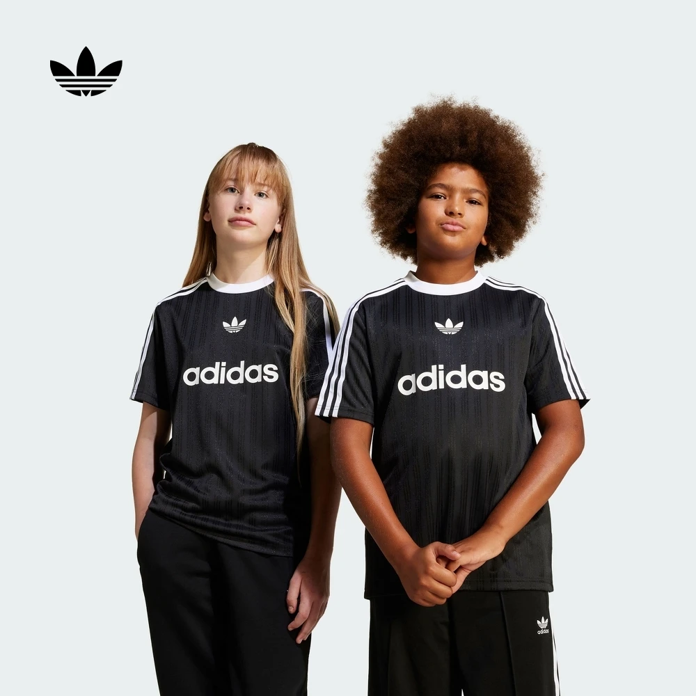 adidas阿迪达斯官方三叶草男女大童流光风夏季宽松短袖T恤 JC7309