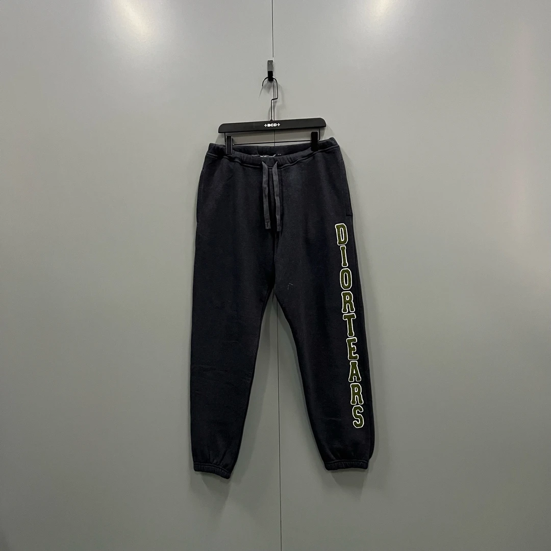 未使用 DIOR/迪奥 yy 煤灰色侧边字母束脚裤 XL码/103238