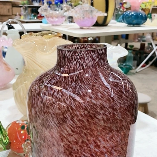 琉璃高度23厘米口5厘米琉璃花器