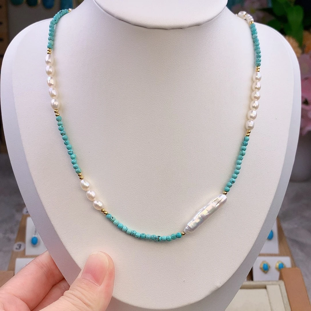 绿松石未镶嵌颈饰