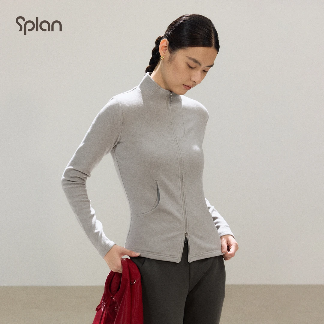 【早秋新品】SPLAN唤醒计划 极简风修身显瘦秋冬立领运动外套25201