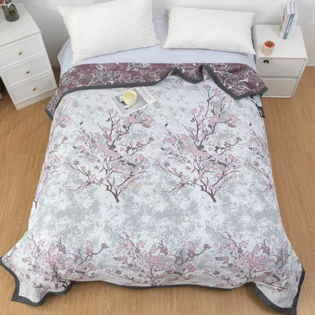 【傲雪寒梅】高端四季汉麻多功能床盖2/2.3舒适透气