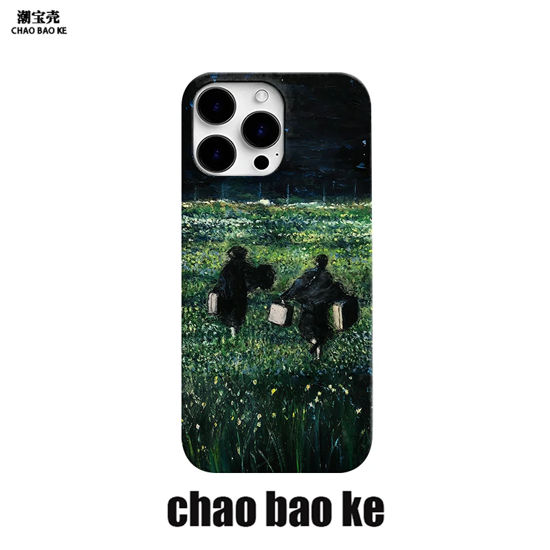 艺术油画适用于苹果16promax手机壳iphone15pro小众14p创意13/12p