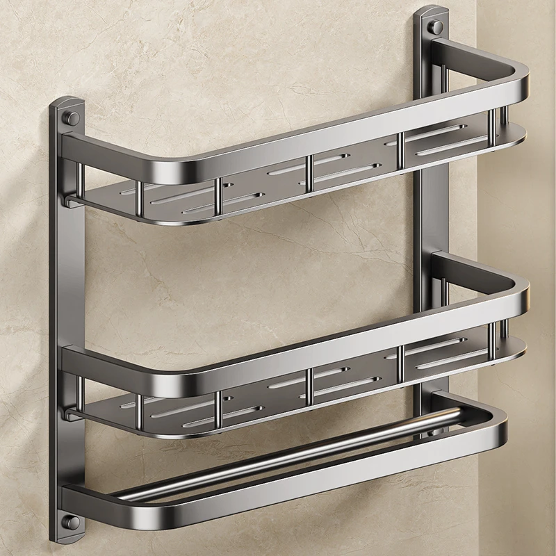 卫生间置物架浴室厕所免打孔壁挂洗手间洗漱台挂墙上卫浴收纳架子