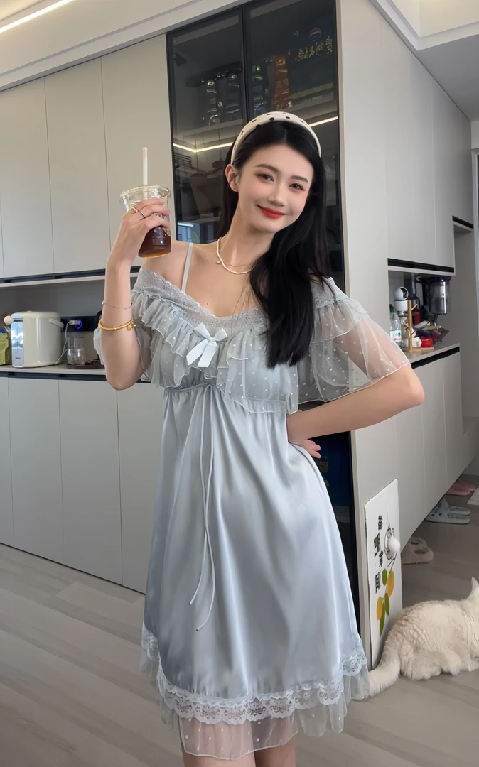 性感炮睡衣可加插大入情禁欲系性感睡衣女春秋夏款高级感冰丝蕾丝