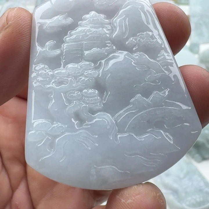 翡翠未镶嵌颈饰天然缅甸A货翡翠