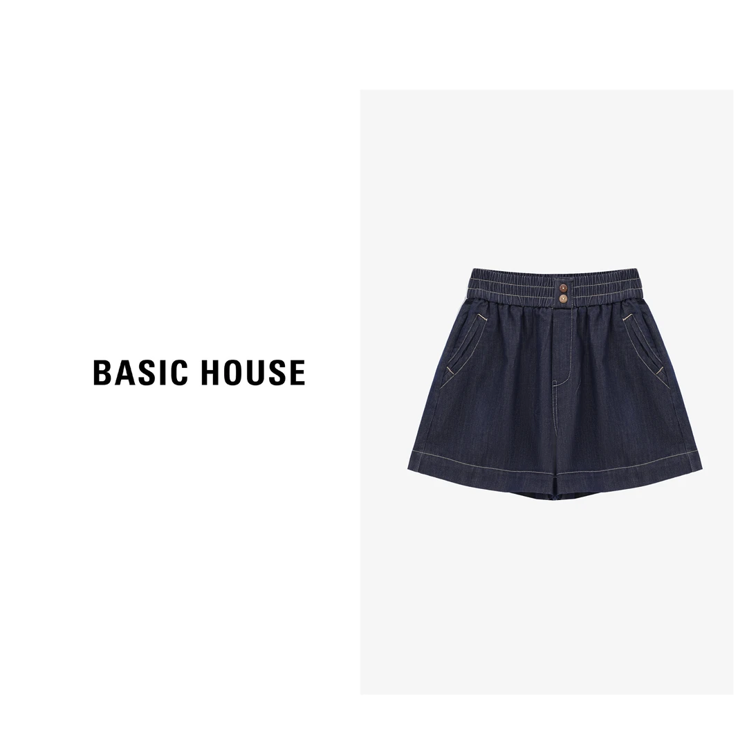 Basic House/百家好夏季莱赛尔混纺时尚短裤-B0625B5O932