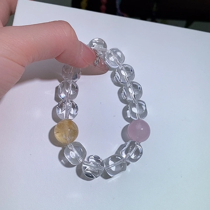 未镶嵌手链水晶白水晶