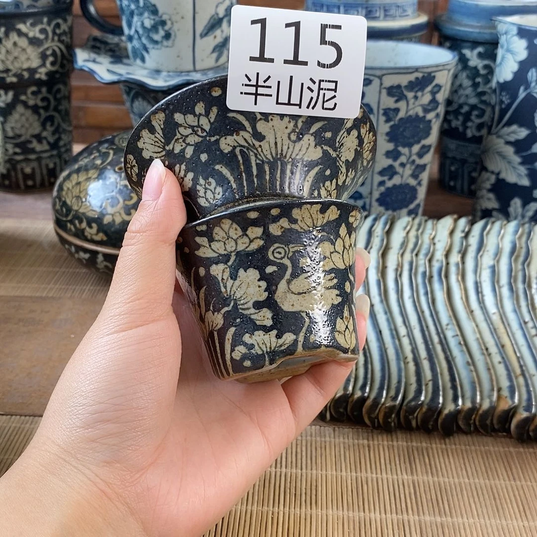 手工手绘青花高温陶瓷