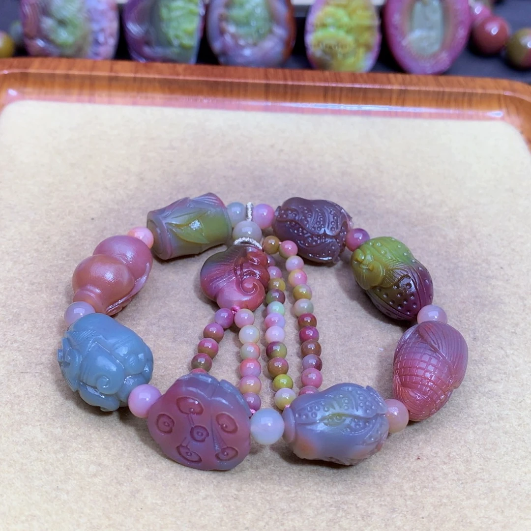 玛瑙未镶嵌手链盐源