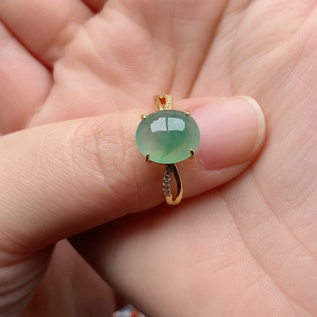 银S925镶嵌戒指翡翠静*静