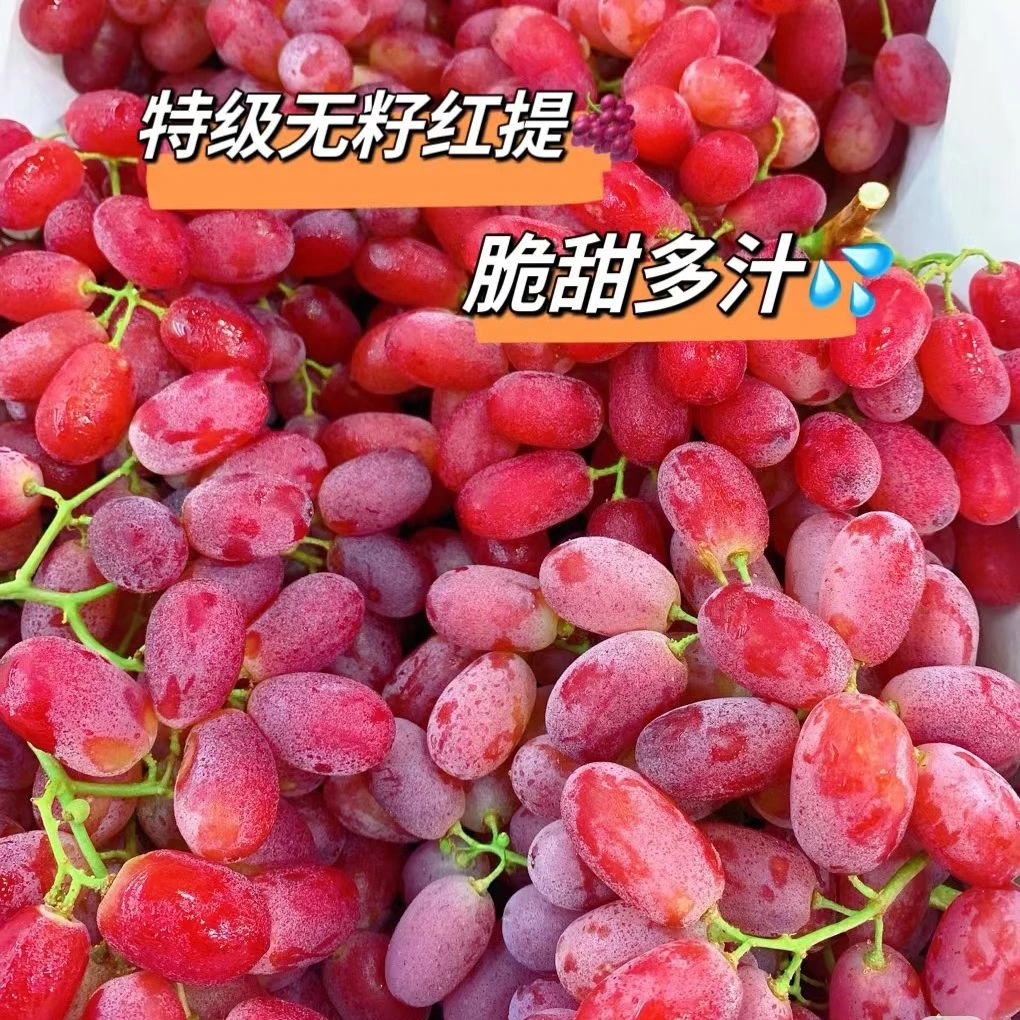 新疆红提葡萄脆甜5.5斤，礼盒发货，多汁当季孕妇水果批发新疆维吾尔自治区