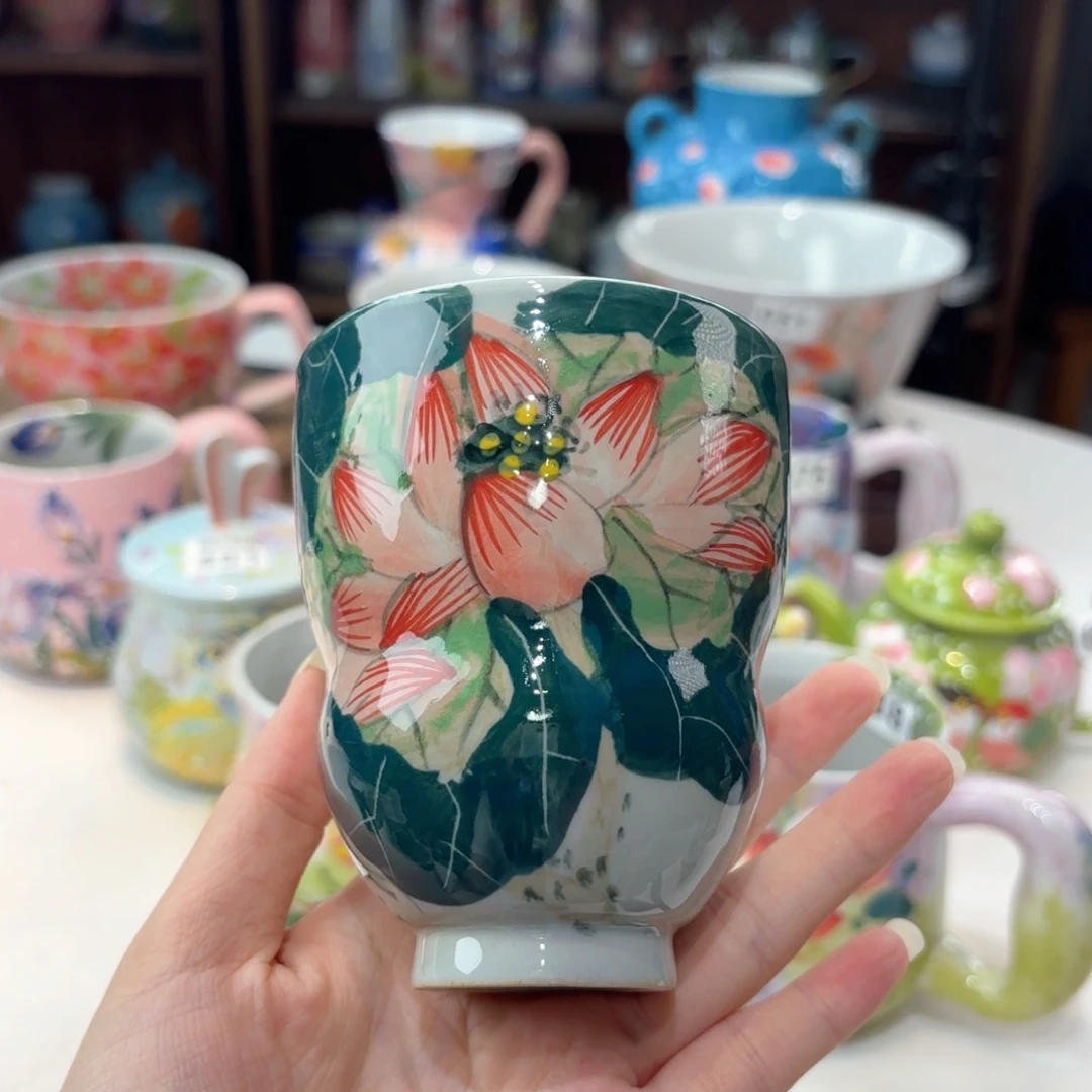 景德镇手绘高温釉下彩陶瓷茶具