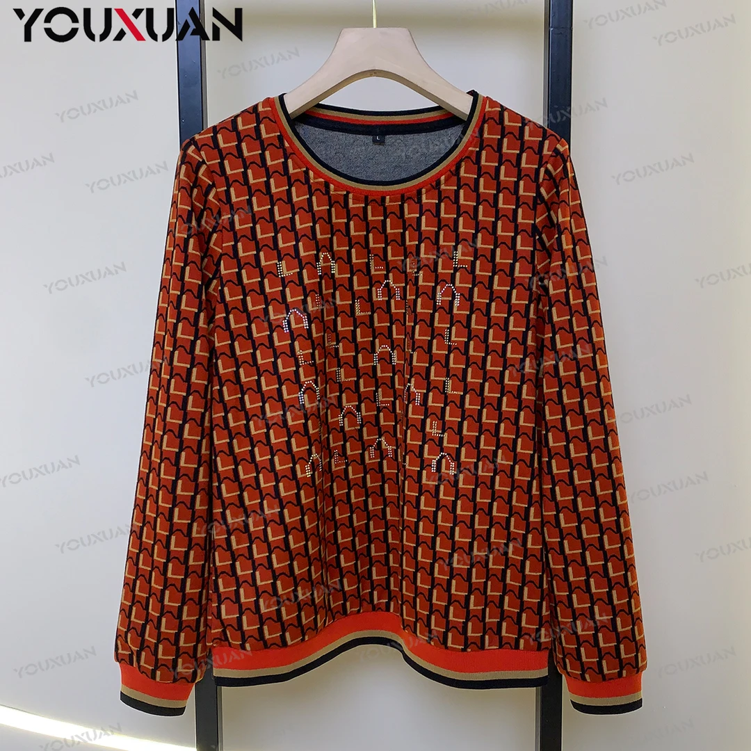 【礼遇】2023秋冬百搭韩版上衣时尚休闲宽松长袖圆领女士小衫39112