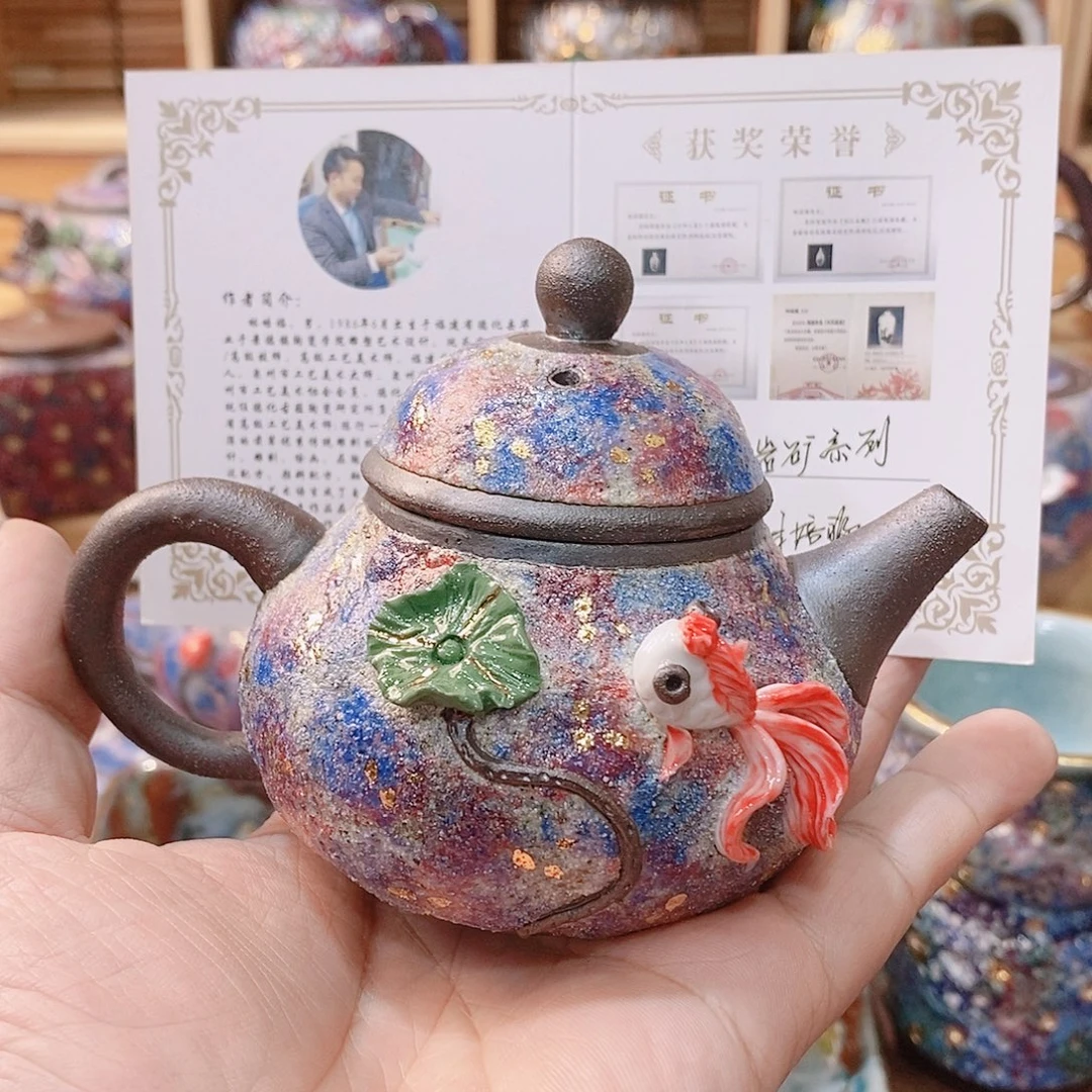 粗陶志野柴烧茶器