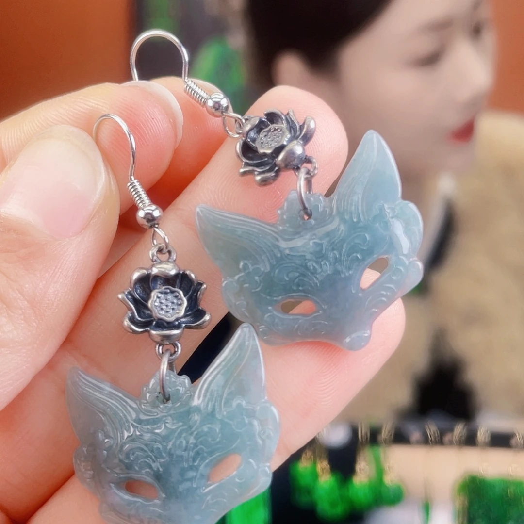 翡翠未镶嵌耳饰饰品