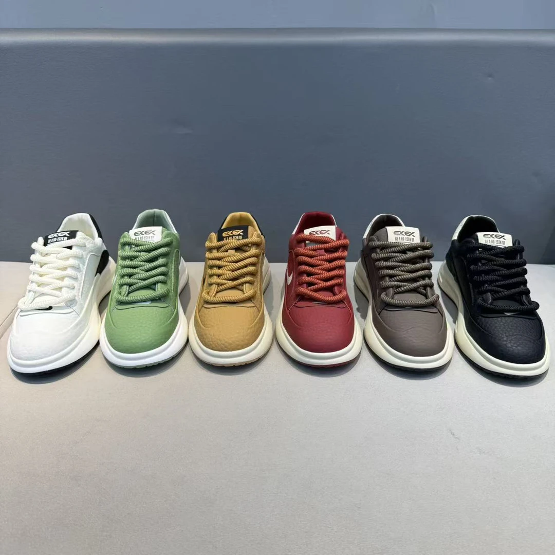 男鞋2025秋季新款透气阿甘鞋潮流厚底运动休闲鞋软底开车小白鞋男