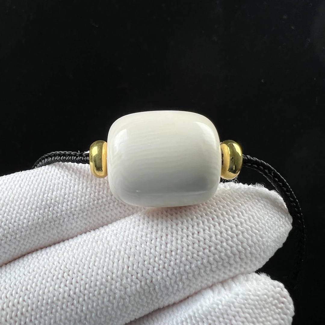 X4530天然猛犸牙 桶珠 17.4*19mm支持鉴定 假一罚四