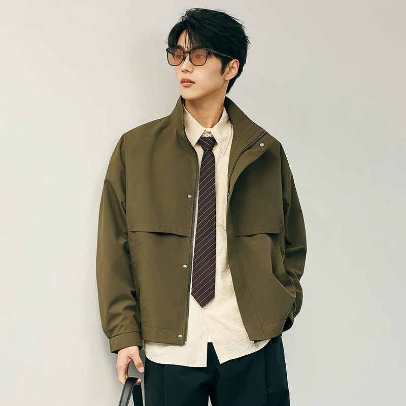哈灵顿立领三防夹克男士春秋新款25-35岁轻熟风休闲男装外套66315