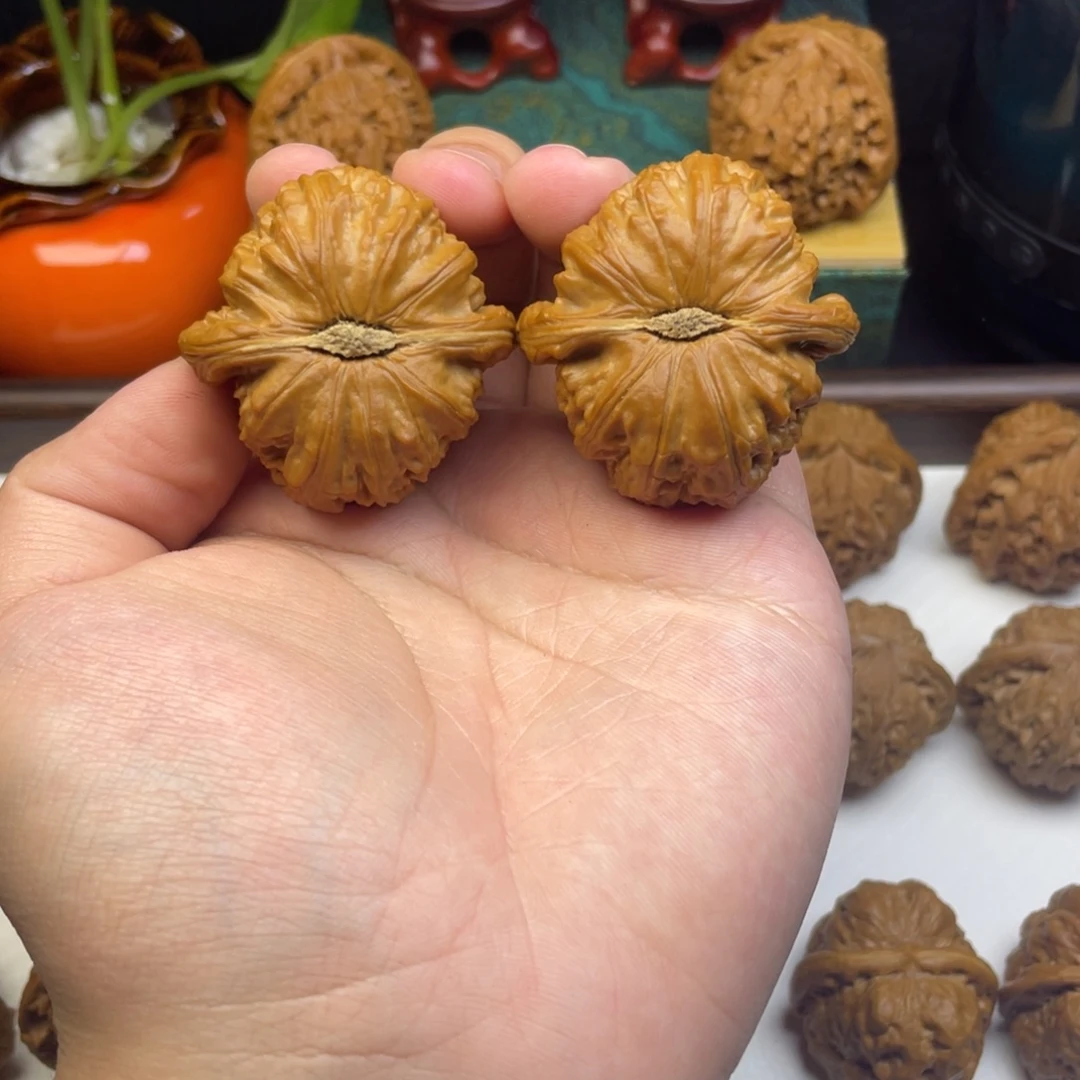 把件文玩核桃白狮子