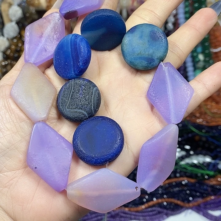 玛瑙/玉髓未镶嵌珠宝半成品橘皮老玛瑙爽拼