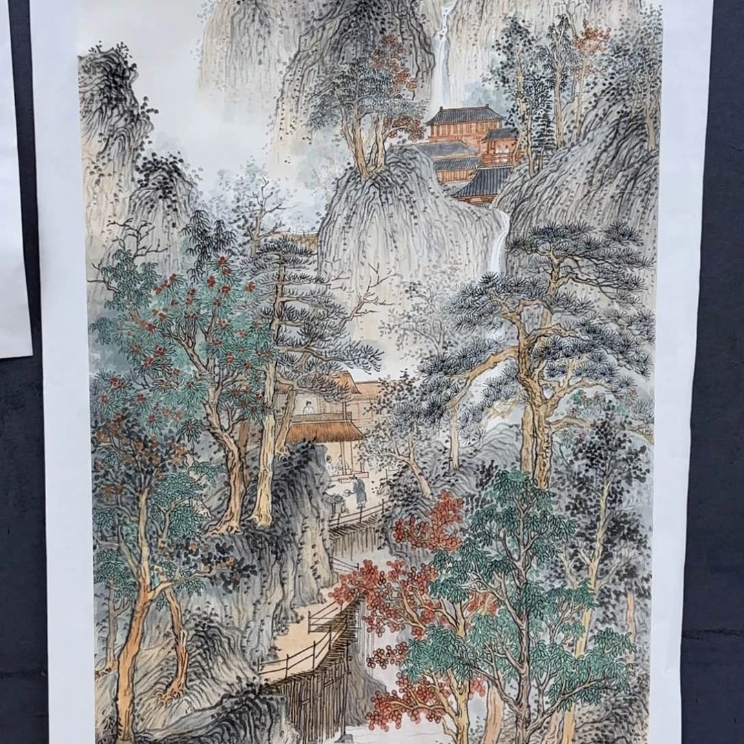可***舅国画林避卢老师四尺刘