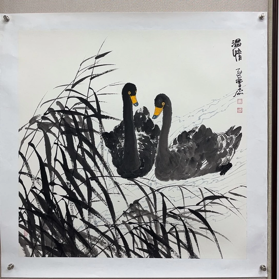 国画艺术家真人手绘