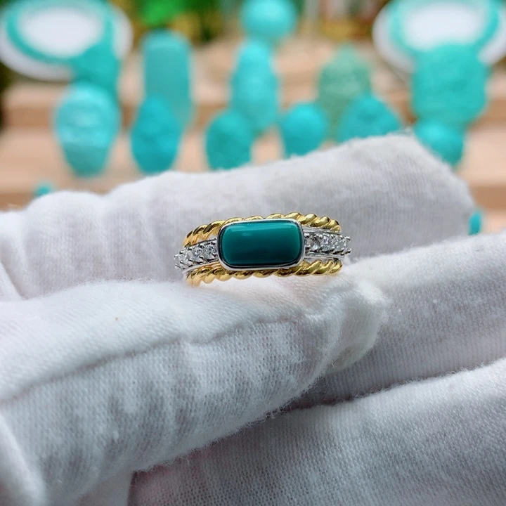 绿松石银S925镶嵌配饰