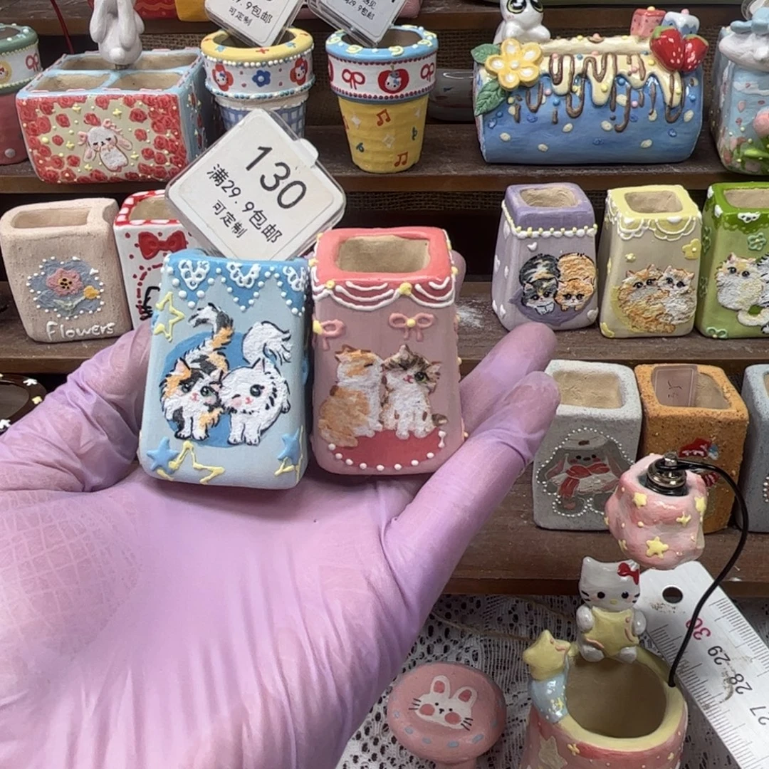 糖***爷130猫咪高方两个花盆