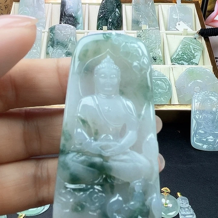 颈饰未镶嵌翡翠天然翡翠阿弥陀佛