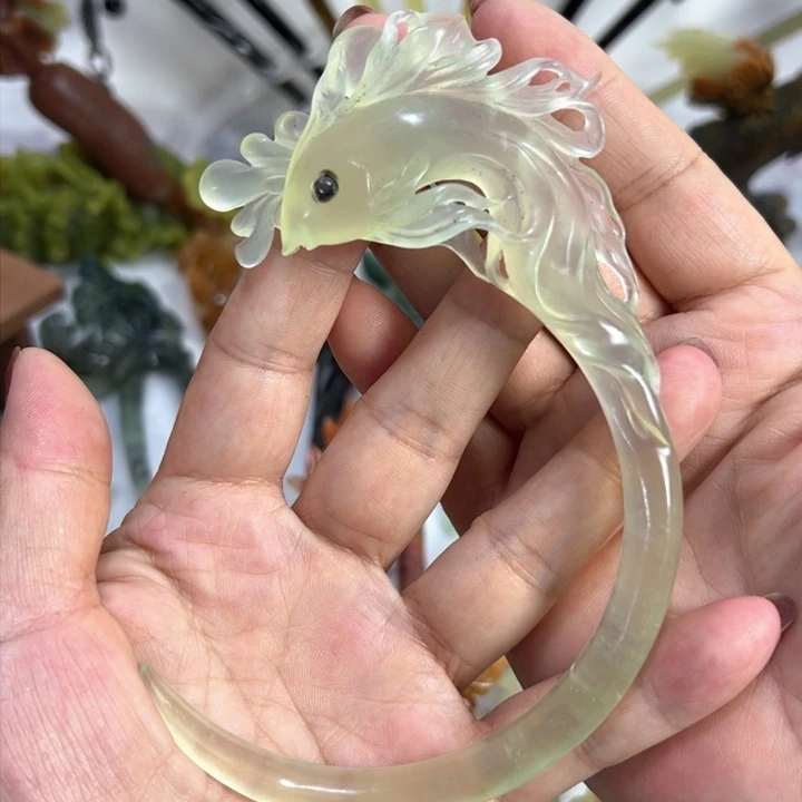 定制蛇纹石玉毛货发饰