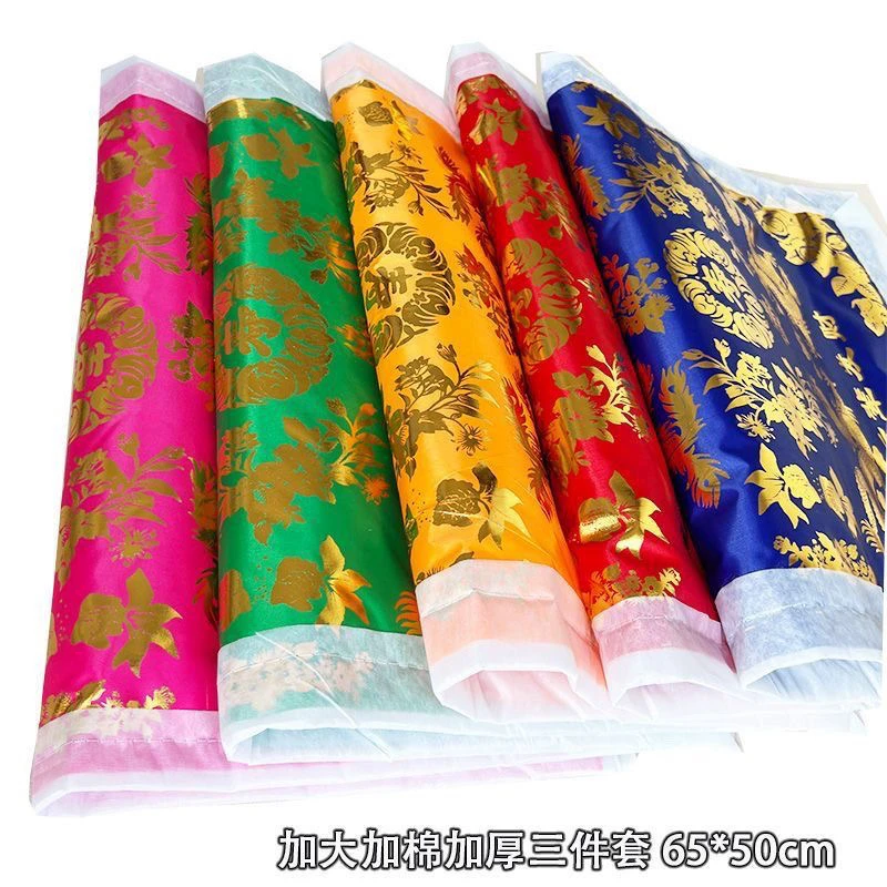 高端棉绸龙凤纹烫金缎子被面可做被子枕头被褥布料