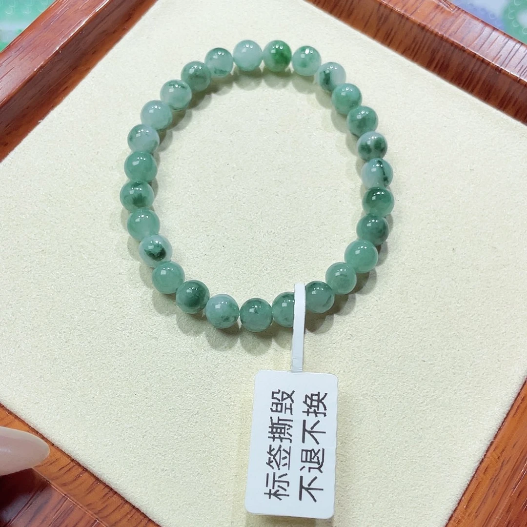 翡翠未镶嵌手链天然缅甸翡翠A货卡