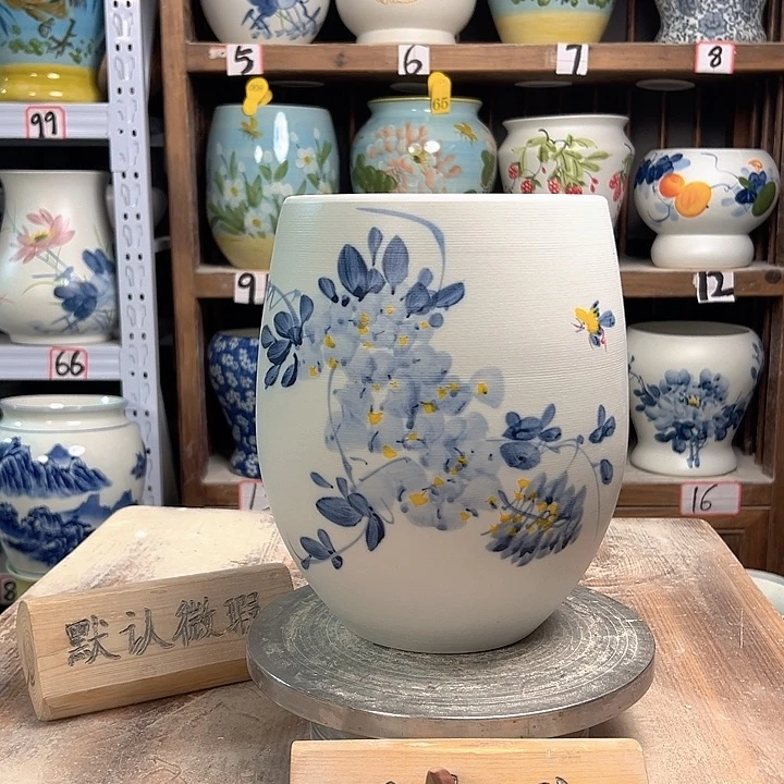 陶但盆兰兰紫藤陶瓷